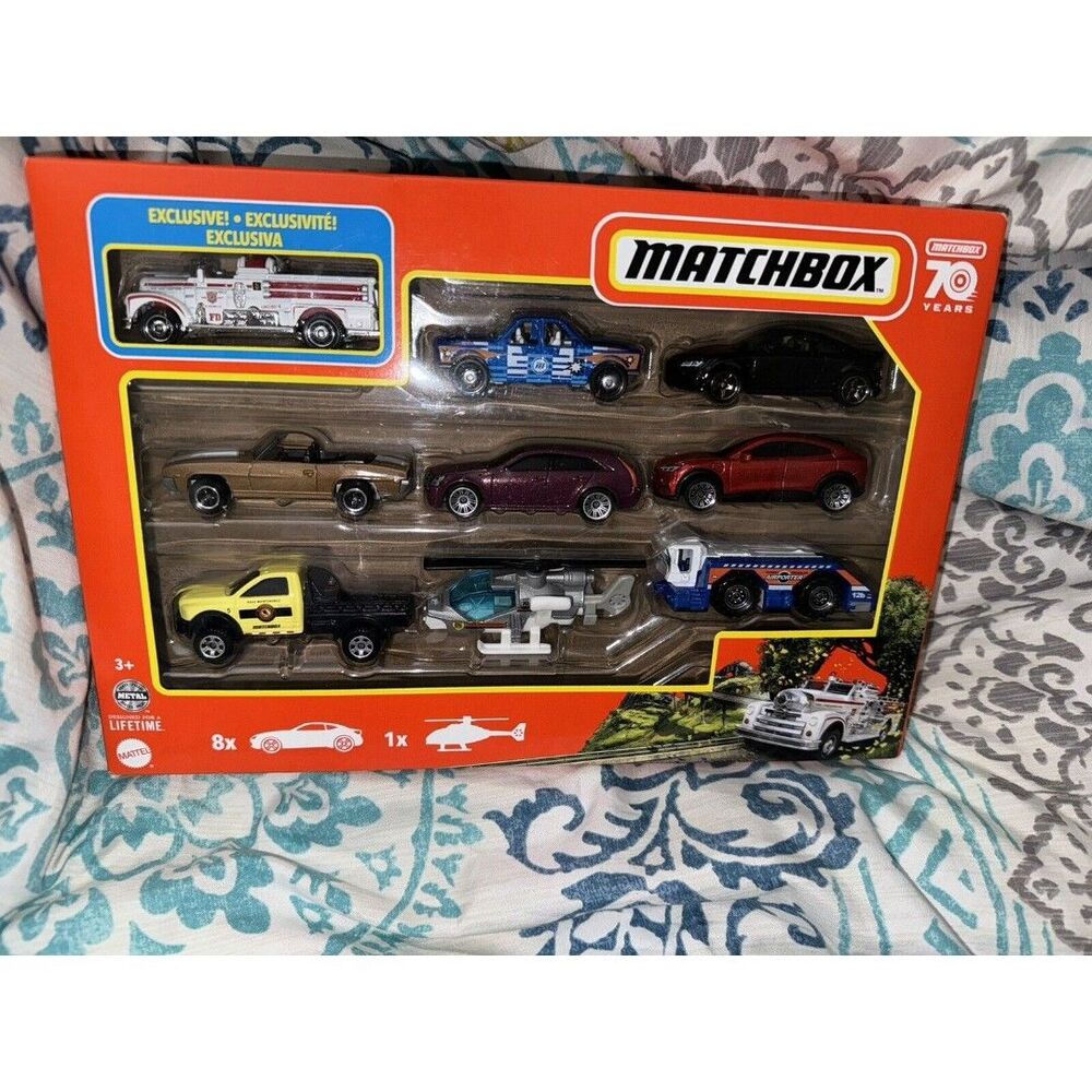 2023 Matchbox 9-Pack | Exclusive Seagrave Fire Engine, Audi | Cadillac, Ford B22